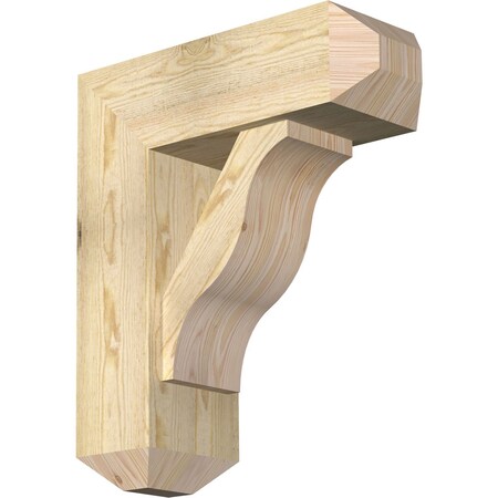 Ekena Millwork Funston Craftsman Rough Sawn Bracket w/ Offset Brace, Douglas Fir, 8"W x 22"D x 26"H BKT0806X22X26FST04RDF